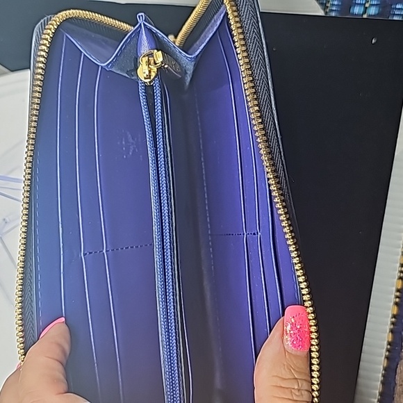 MCM BLUE Studded Wallet - Picture 5 of 6